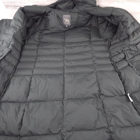 I. SPIEWAK & SONS Warren GRAY Hooded Down Puffer Long Coat Women’s Size LARGE.. - Picture 7 of 16